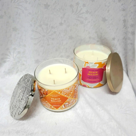 Peach Bellini 3-Wick Candle Duo - Picture 3 of 4